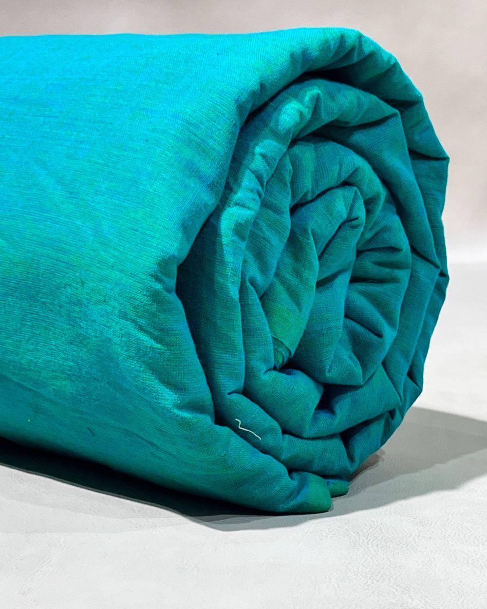 Plain Khadi Cotton Fabric Emerald Green Colour 45 Inches Width