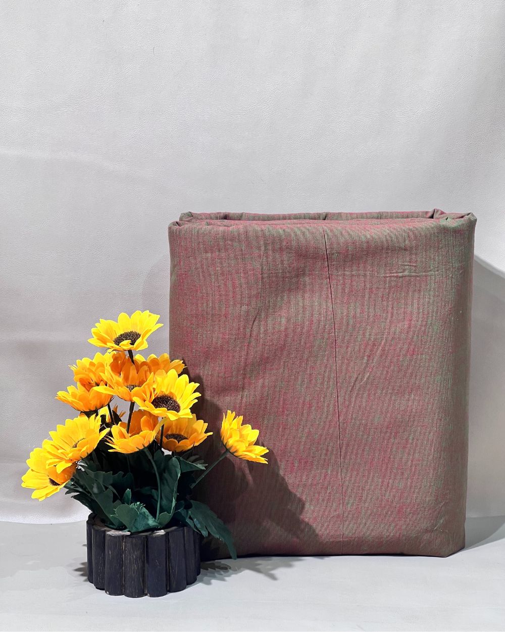 Plain Khadi Cotton Fabric Mehandi Green Colour 45 Inches Width