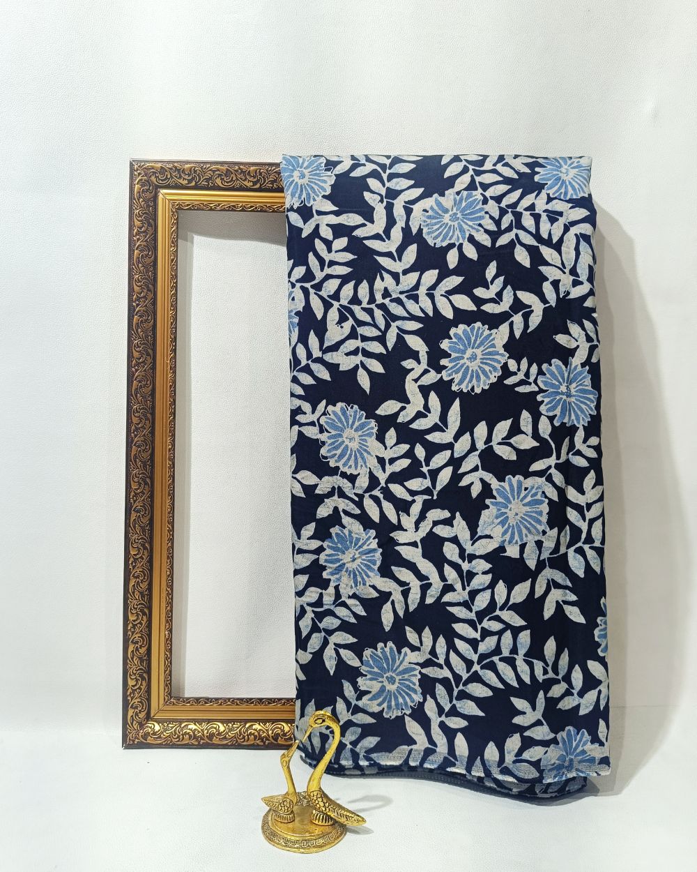 Printed Muslin (Foil) Navy Blue Colour 42 Inches Width