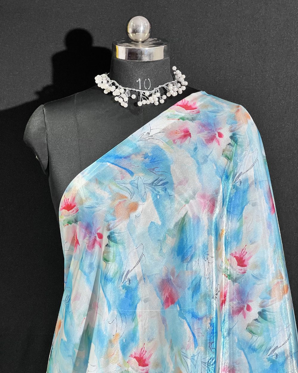 Printed Jimmy Choo Sky Blue 46 Inches Width