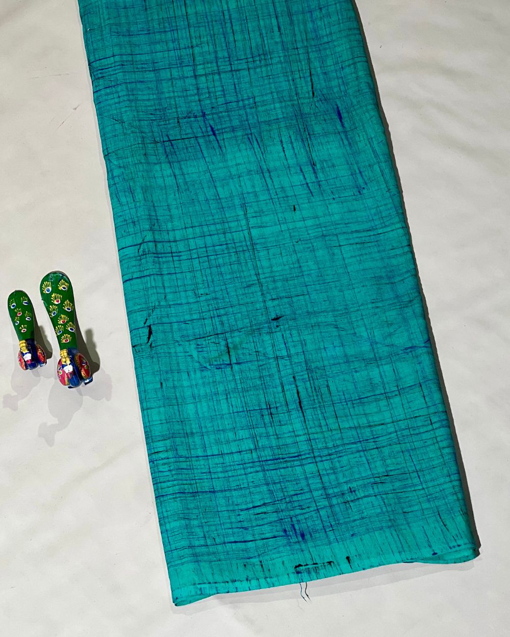 Cotton Brush Batik Plain Teal Green Colour 44 Inches Width