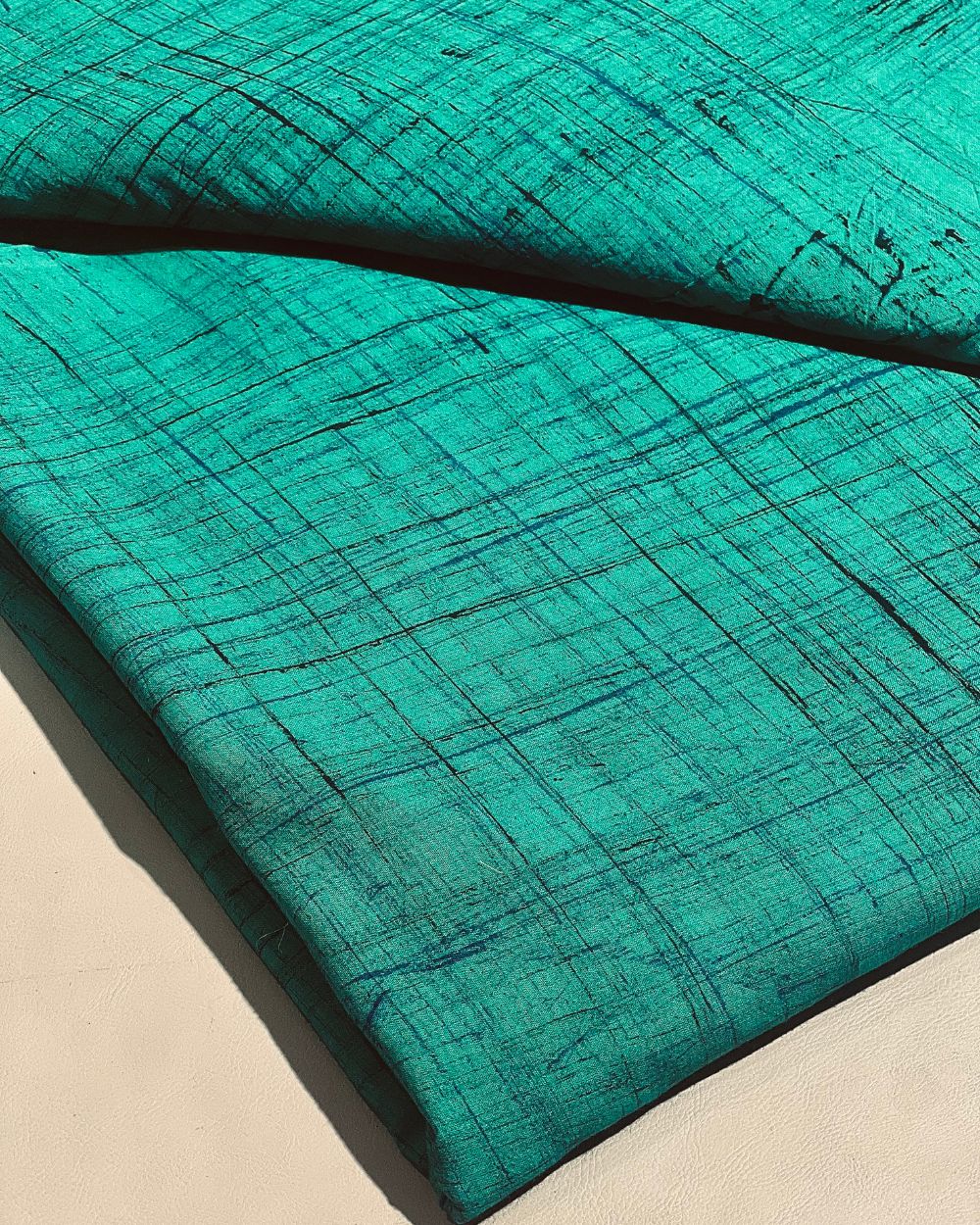 Cotton Brush Batik Plain Teal Green Colour 44 Inches Width