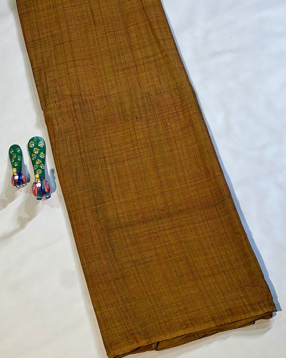 Cotton Brush Batik Plain Mustard Golden Colour 44 Inches Width