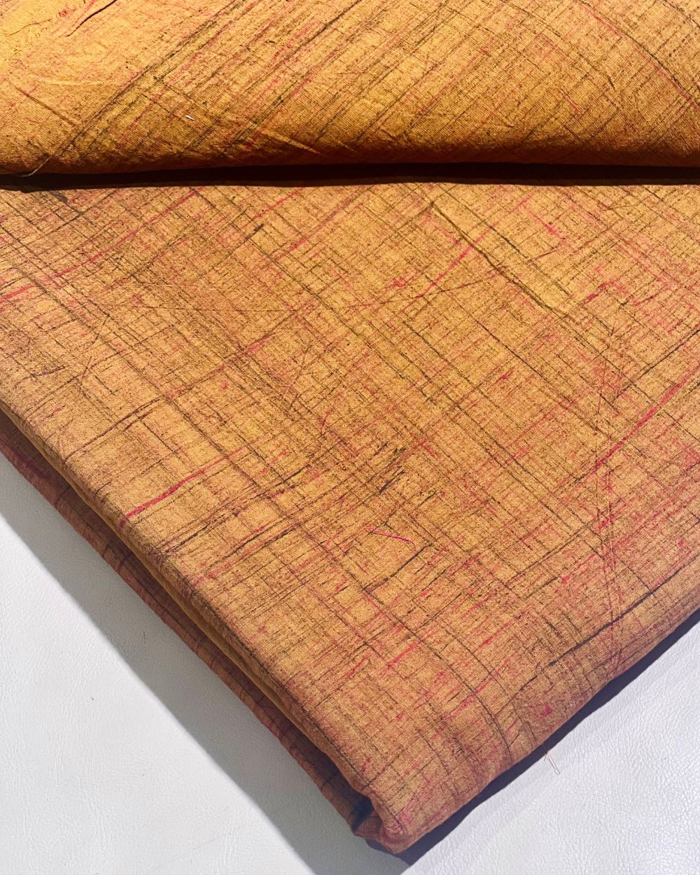 Cotton Brush Batik Plain Mustard Golden Colour 44 Inches Width