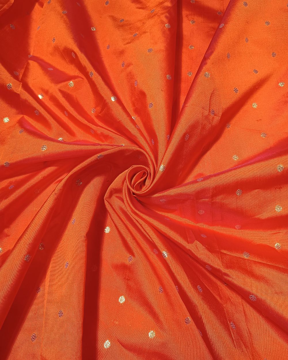 Taffeta Work Orange Colour 60 Inches Width