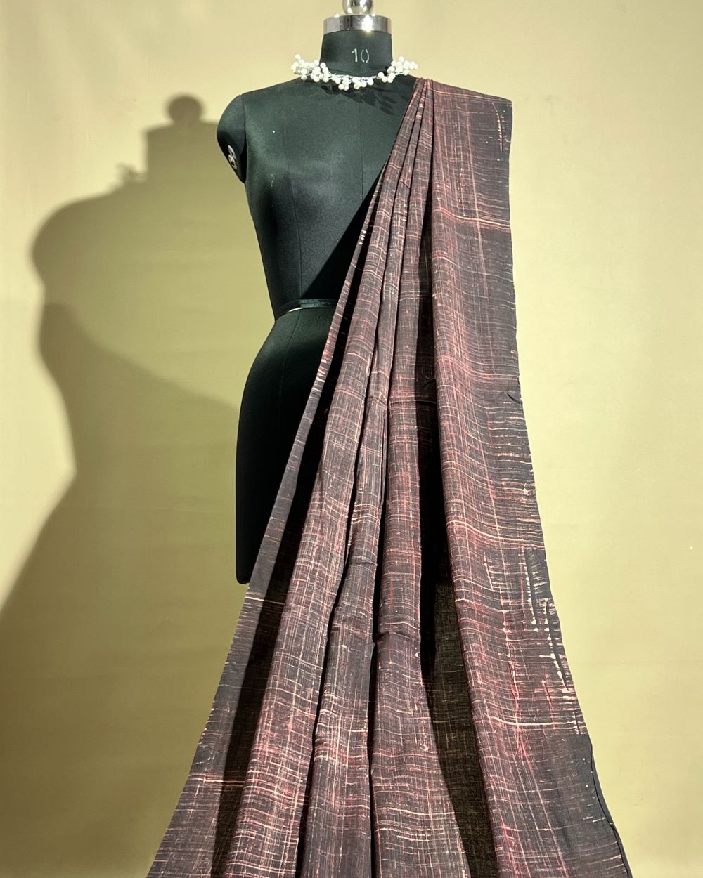 Cotton Brush Batik Plain Dark Brown Colour 44 Inches Width