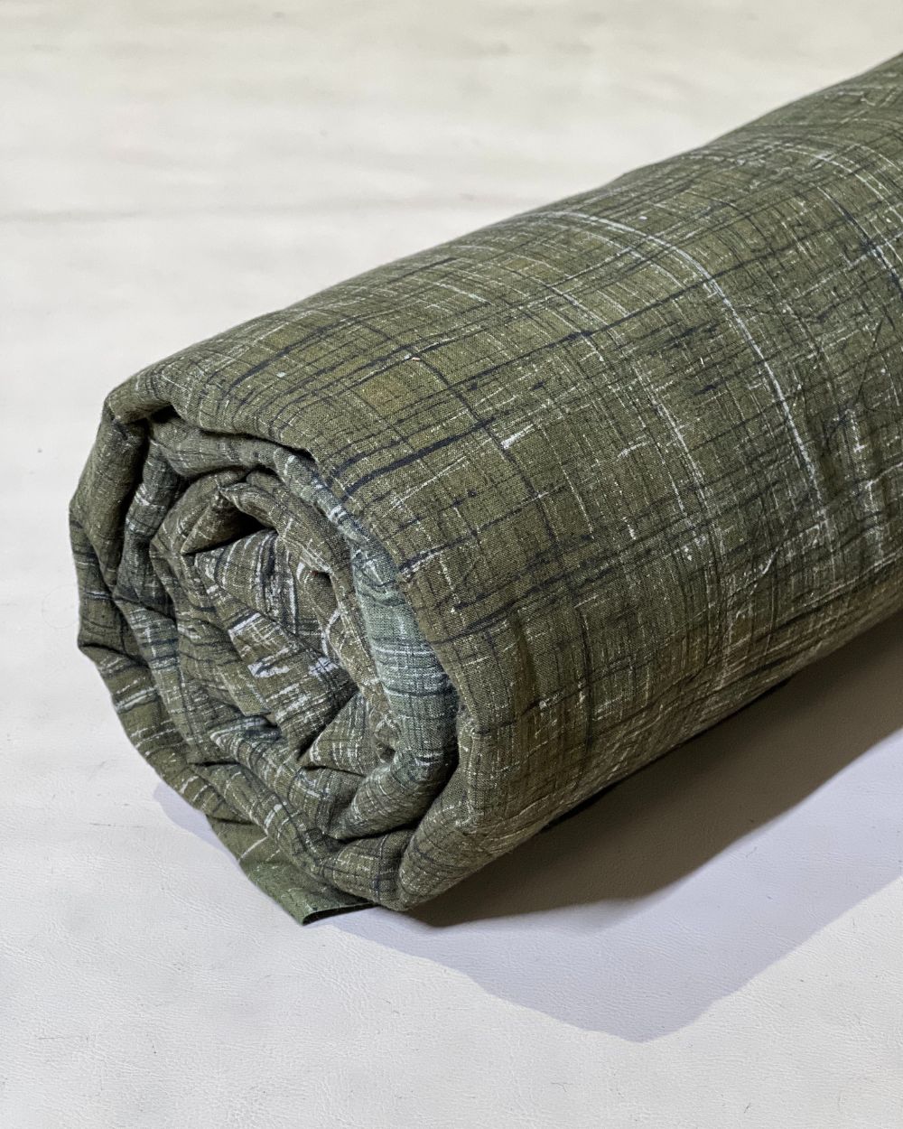 Cotton Brush Batik Plain Army Green Colour 44 Inches Width