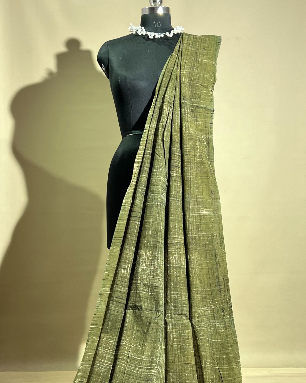 Cotton Brush Batik Plain Army Green Colour 44 Inches Width