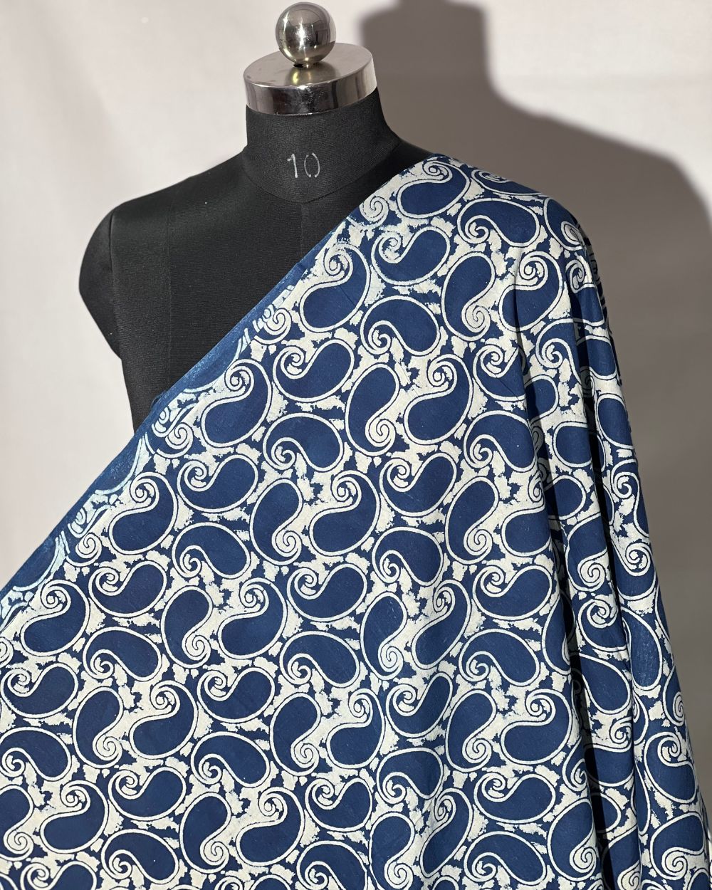 Hand Block Printed Cotton Indigo Blue Colour 44 Inches Width