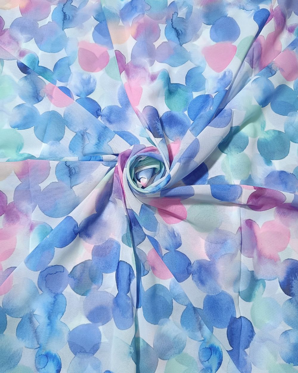 Fox Georgette Digital Print Royal Blue Colour 48 Inches Width