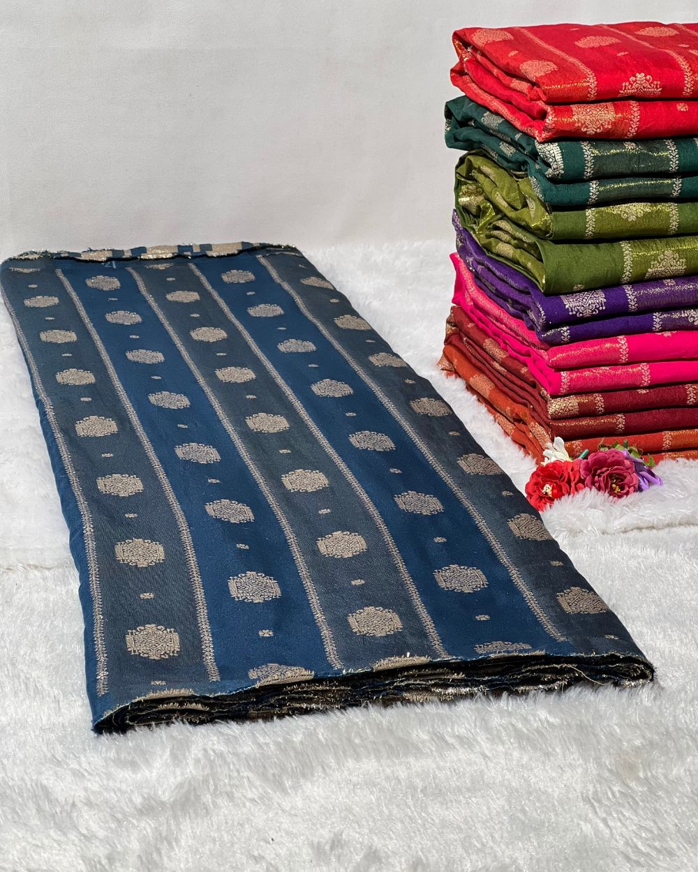 Chanderi Work Kerosene Colour 45 Inches Width