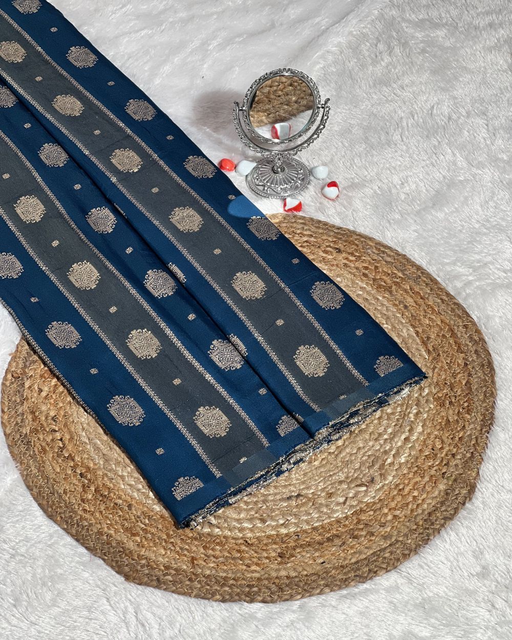 Chanderi Work Kerosene Colour 45 Inches Width