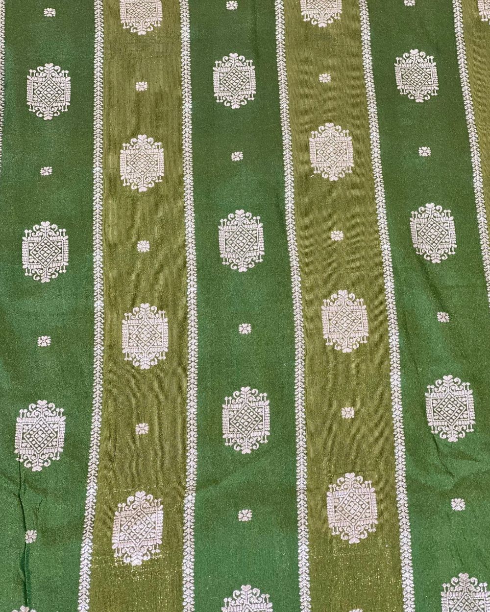 Chanderi Work Mehandi Green Colour 45 Inches Width