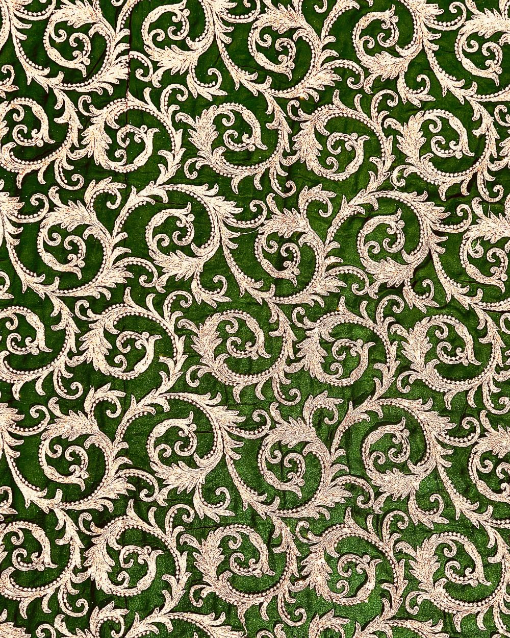 Georgette Work Forest Green Colour 42 Inches Width