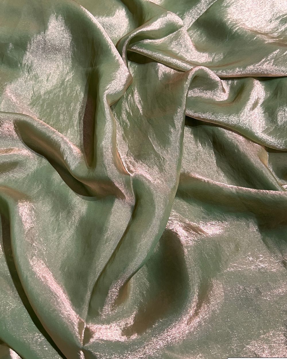 Plain Space Silk (Fendy Satin) Pastel Pista Colour 45 Inches Width