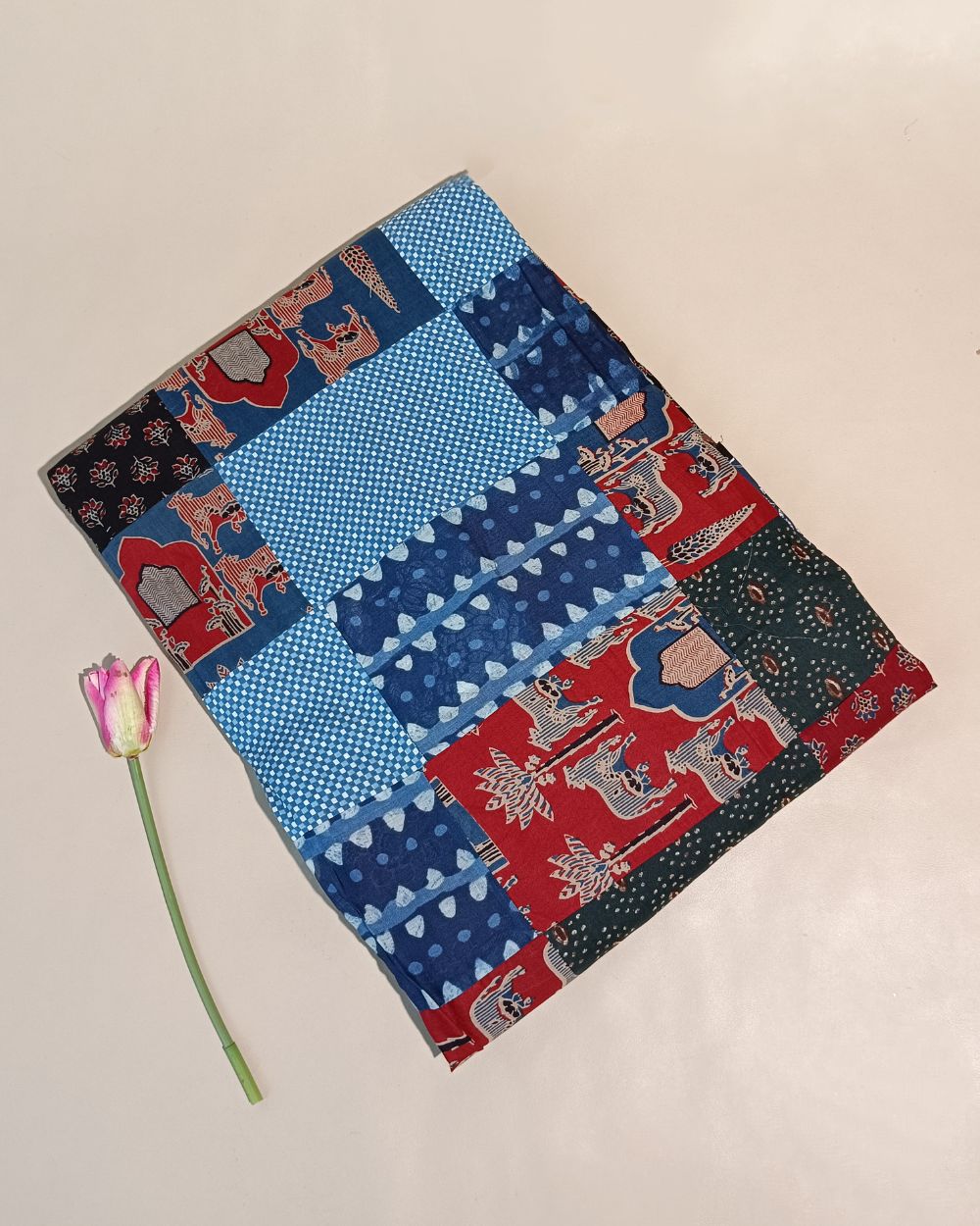 Printed Cotton  Patchwork Quilt Multicolor 42 Inches Width