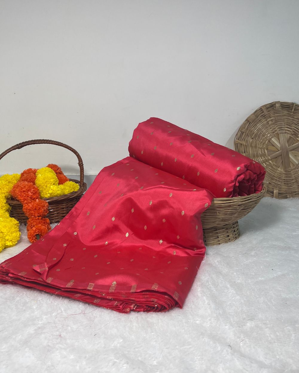 Taffeta Work Peach Pink Colour 60 Inches Width