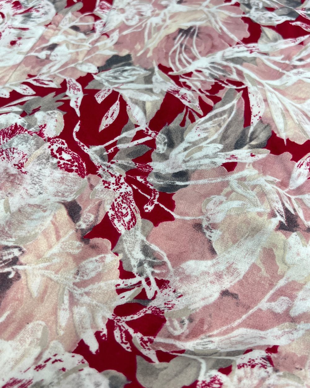 Mal Cotton with Foil Dark Pink Colour 42 Inches Width