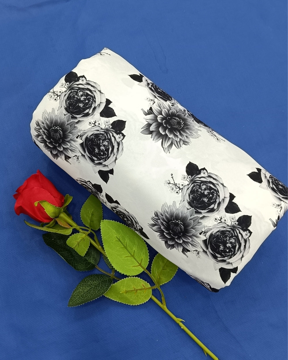 Printed Crepe Digital White Colour 44 Inches Width