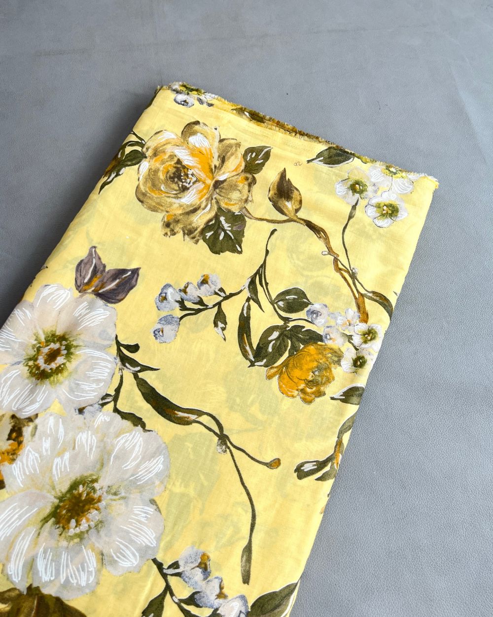 Printed Cotton (Foil) Yellow Colour 45 Inches Width
