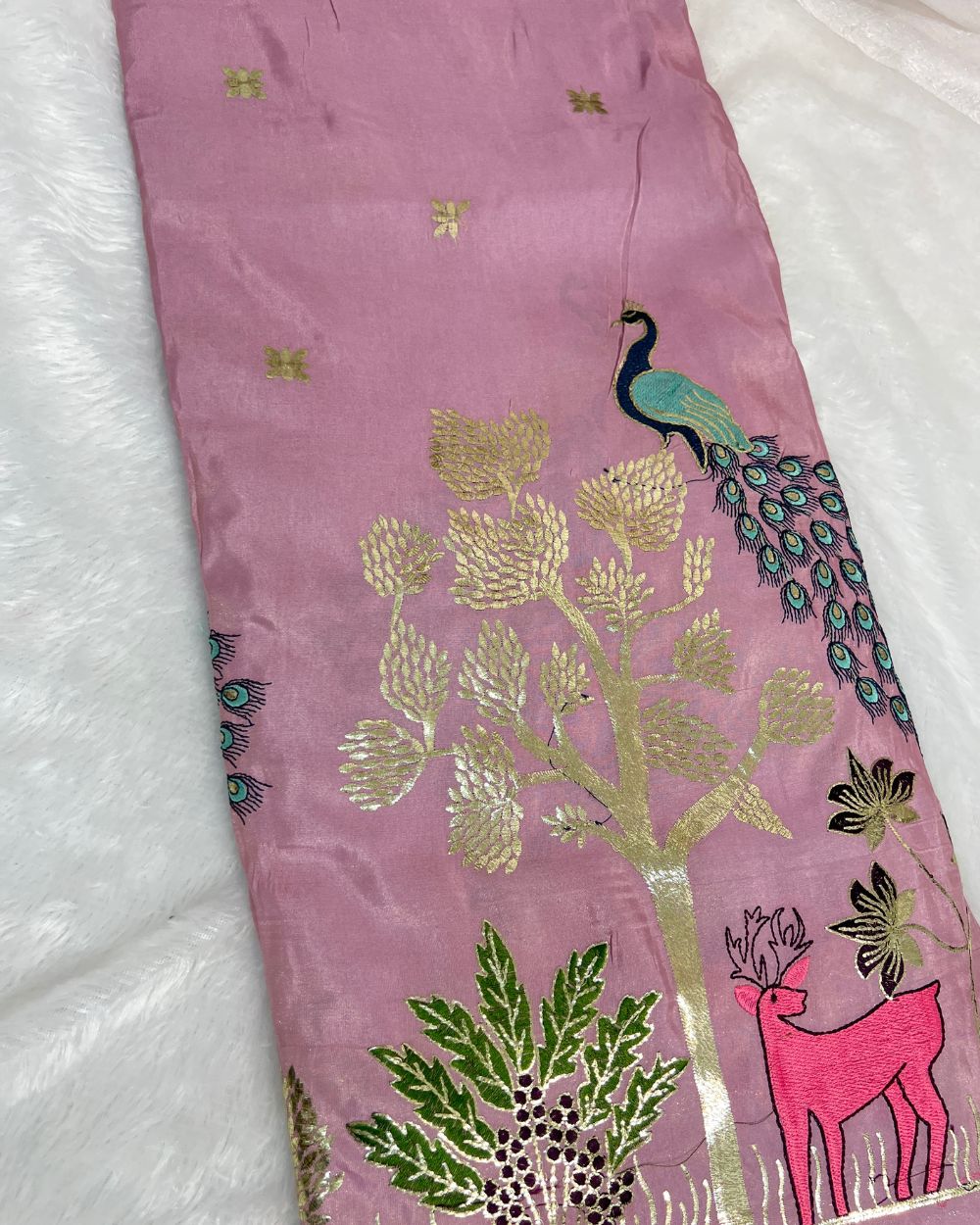 Cosmos Work Onion Pink Colour 42 Inches Width