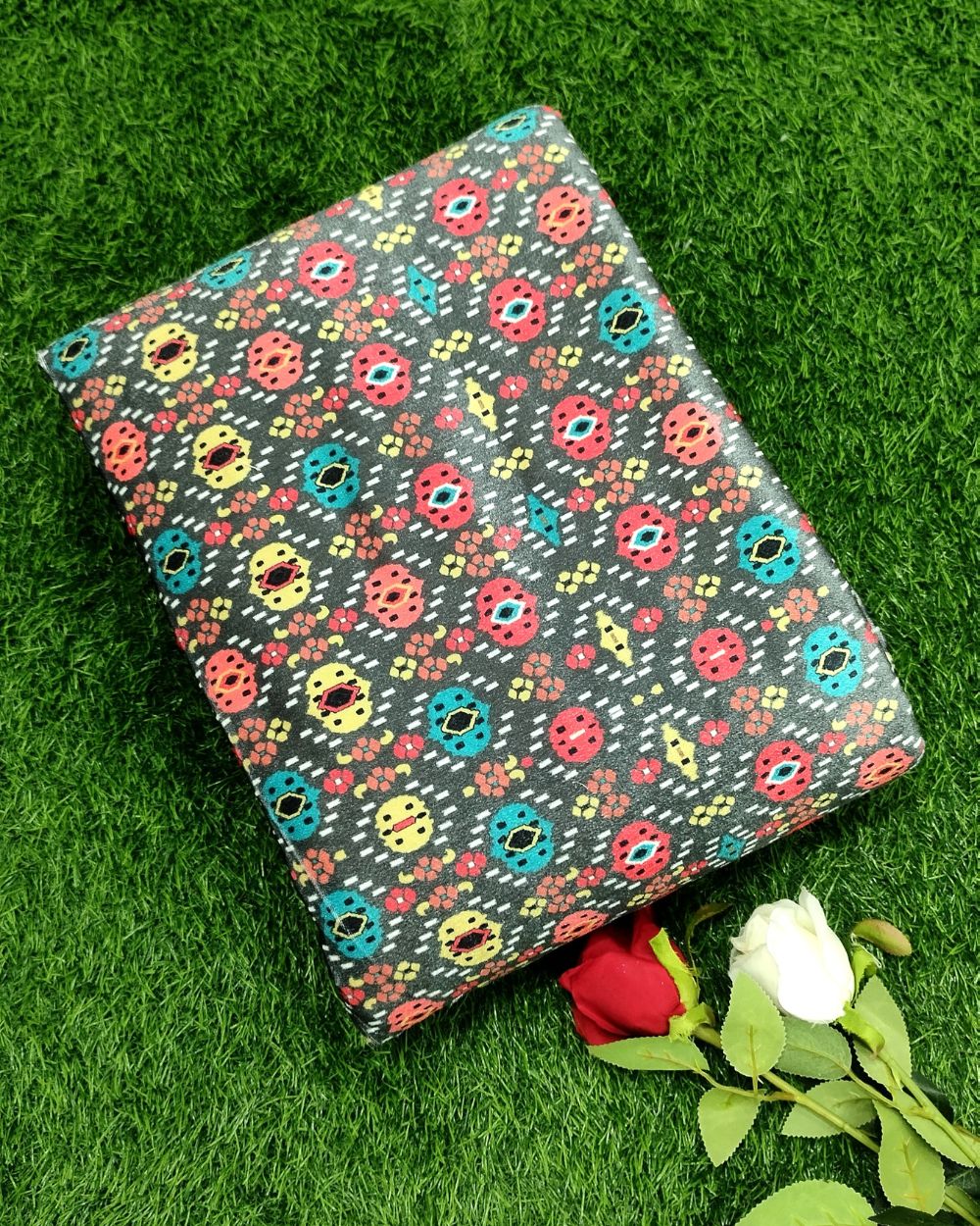 Printed Velvet Multicolor 57 Inches Width