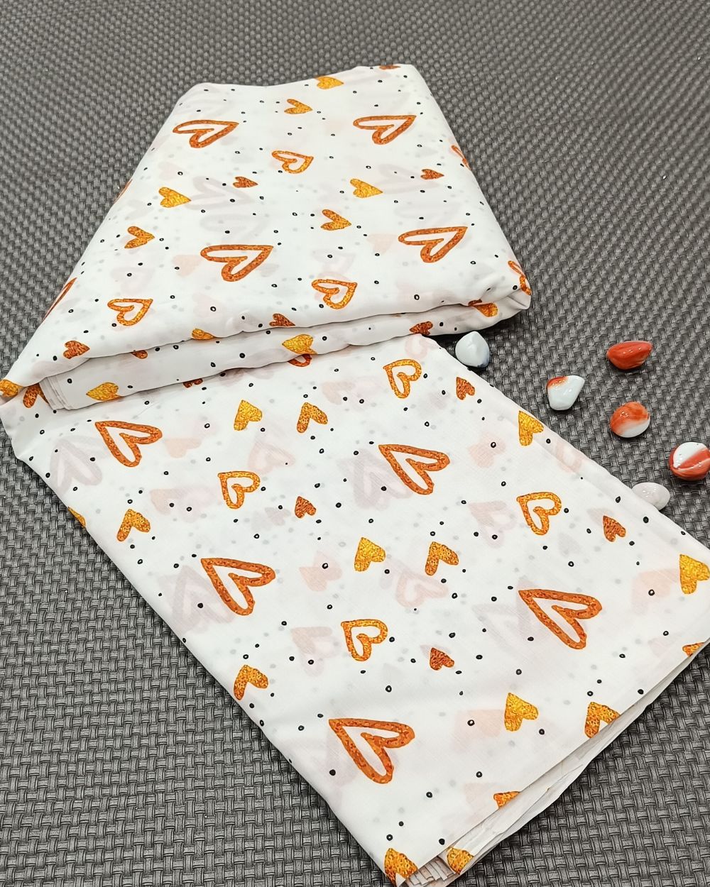 Pure Soft Printed Cotton White Colour 44 Inches Width