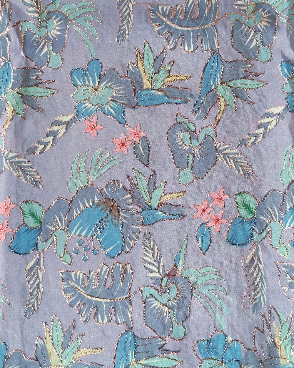 Cosmos Work Lavender Colour 42 Inches Width