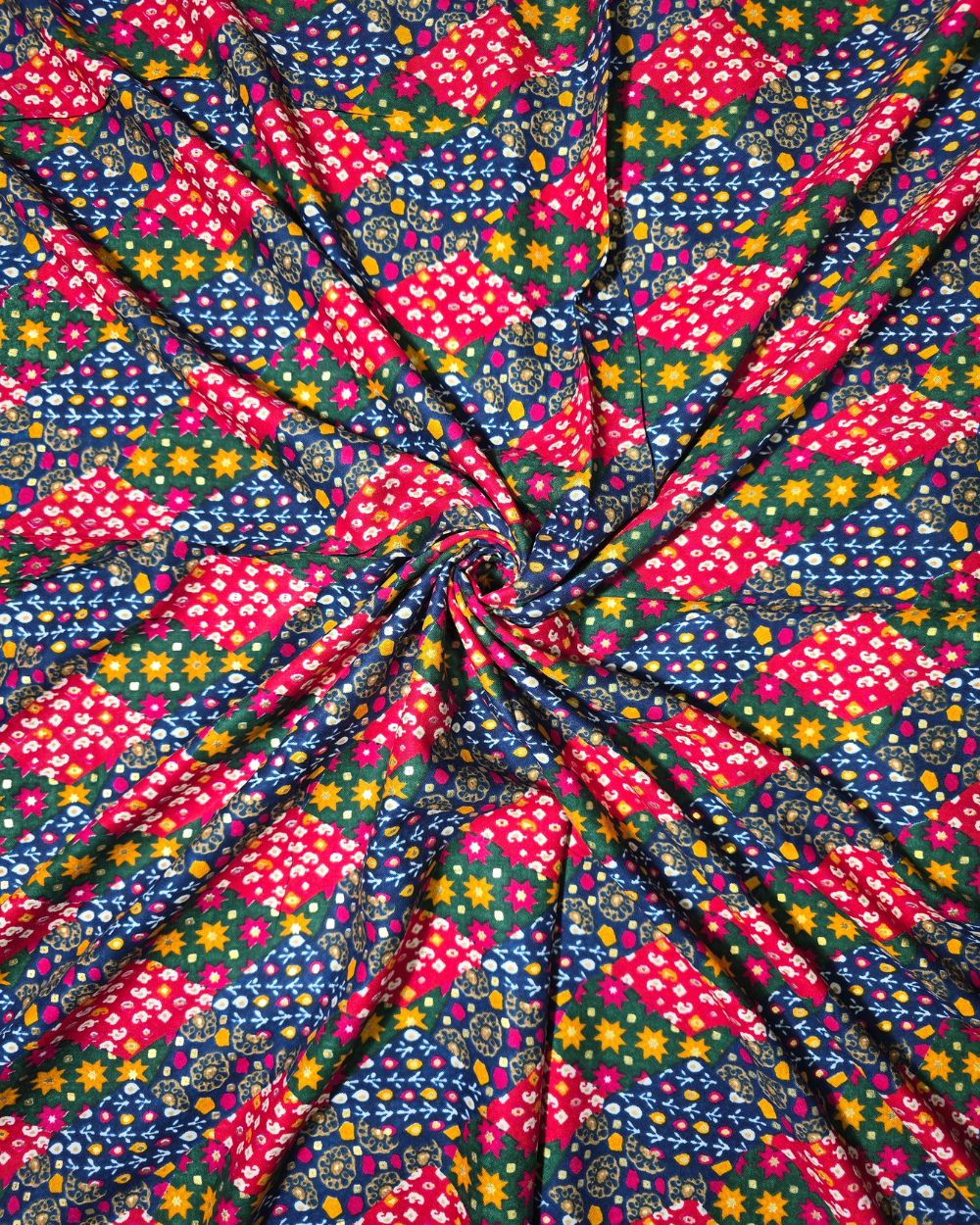 Rayon Foil Print Multicolour Colour 45 Inches Width