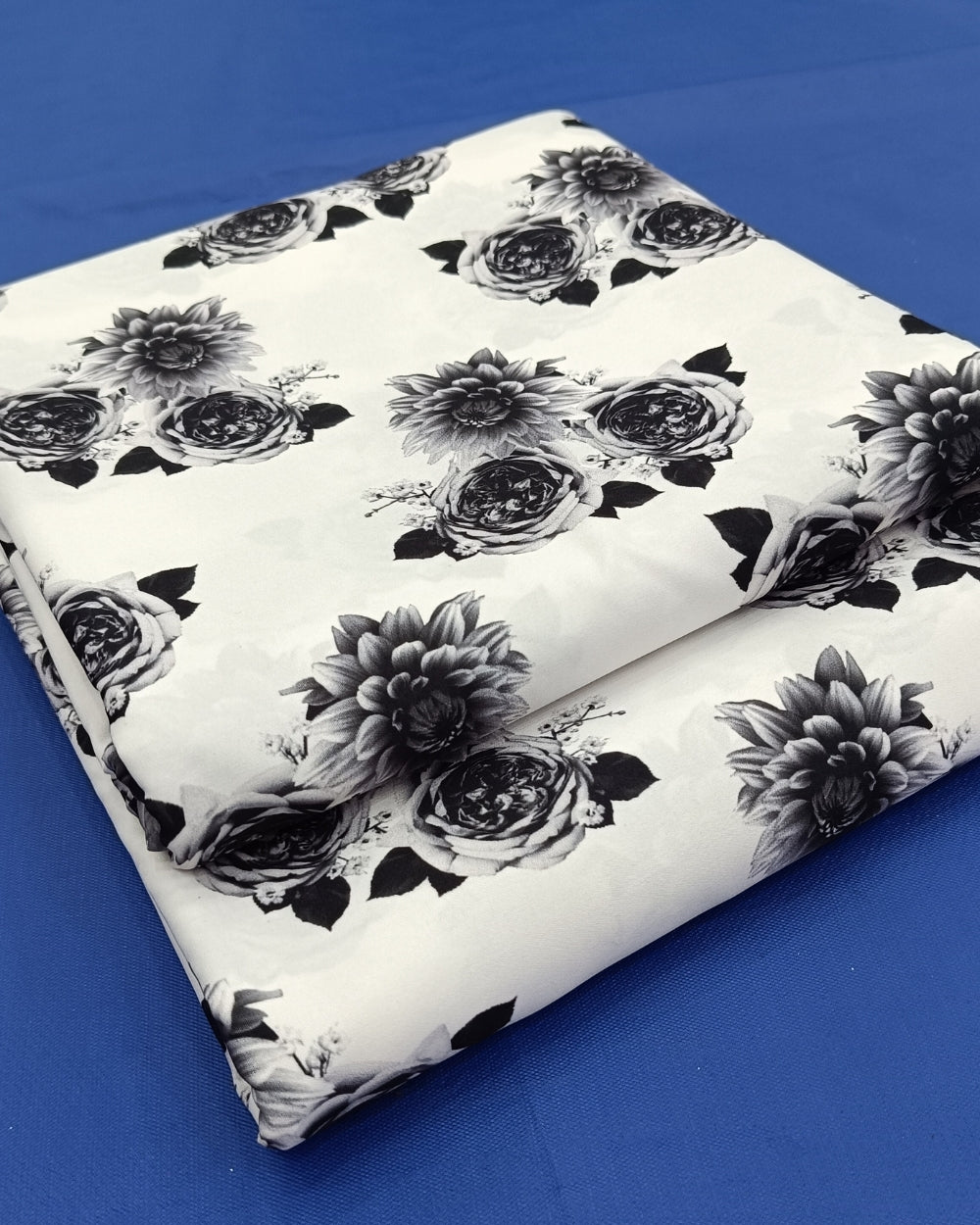 Printed Crepe Digital White Colour 44 Inches Width