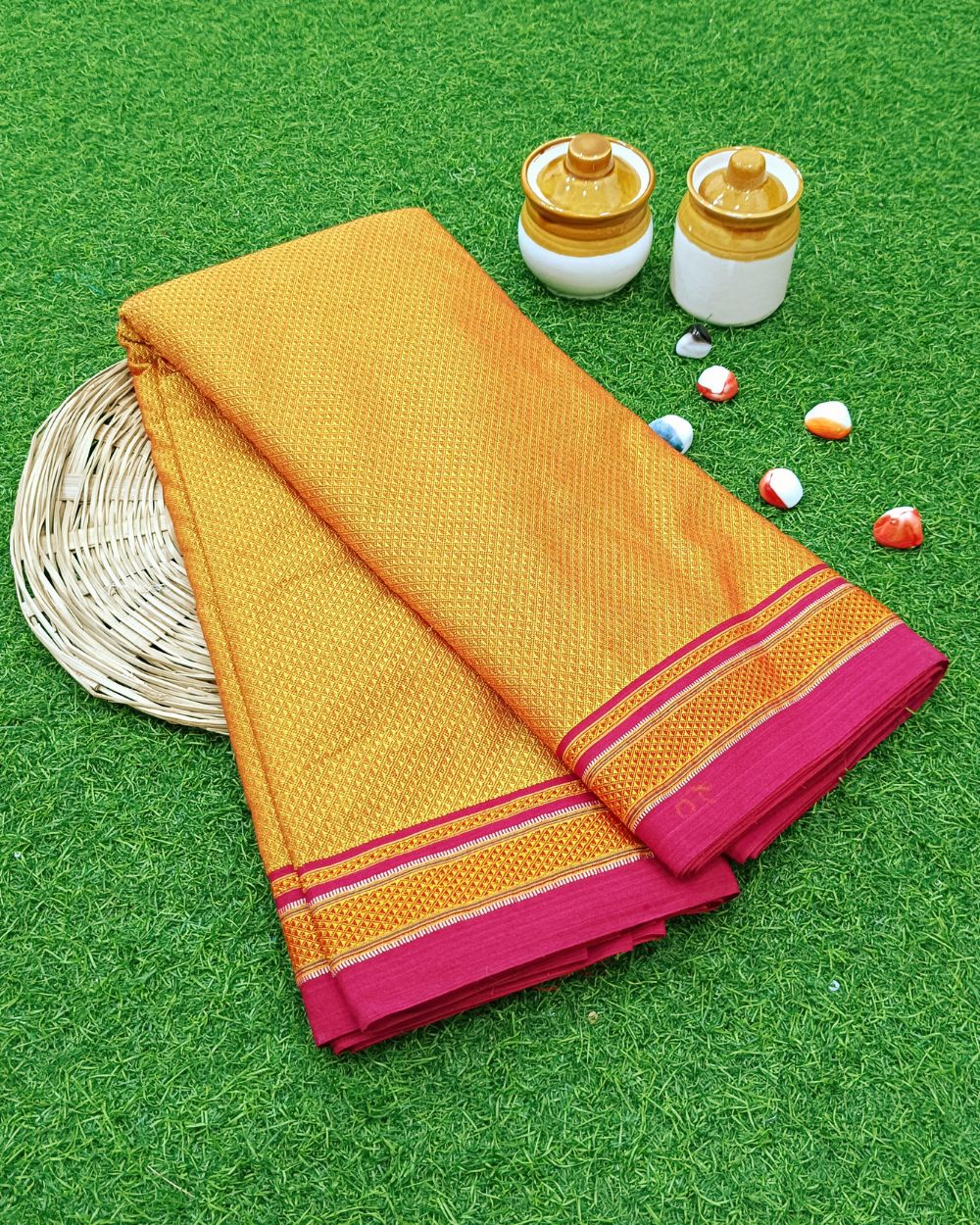 Cotton Khun Golden Yellow Colour 36 Inches Width