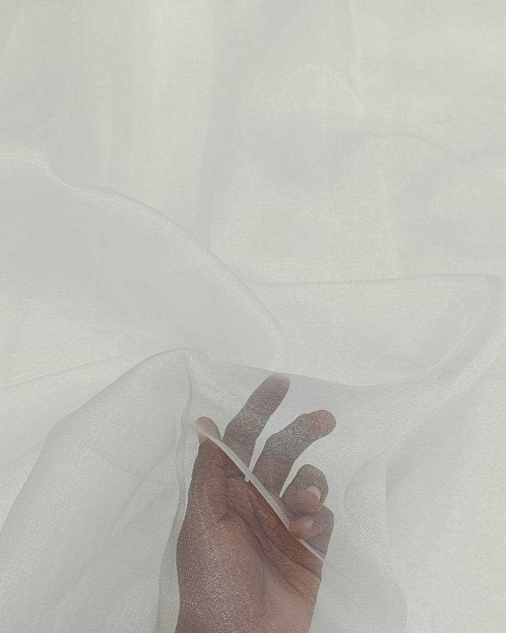 Plain Organza White Colour 45 Inches Width