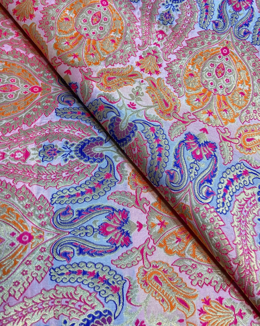 Jacquard Brocade Baby Pink Colour 46 Inches Width