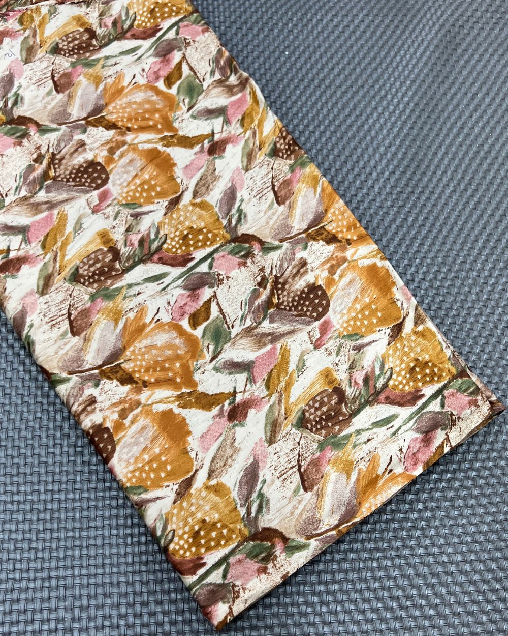 Printed Glazed Cotton Brown Colour 42 Inches Width