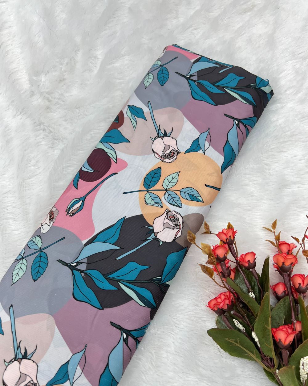 Printed Fiona La-Shimmer Multicolor 44 Inches Width