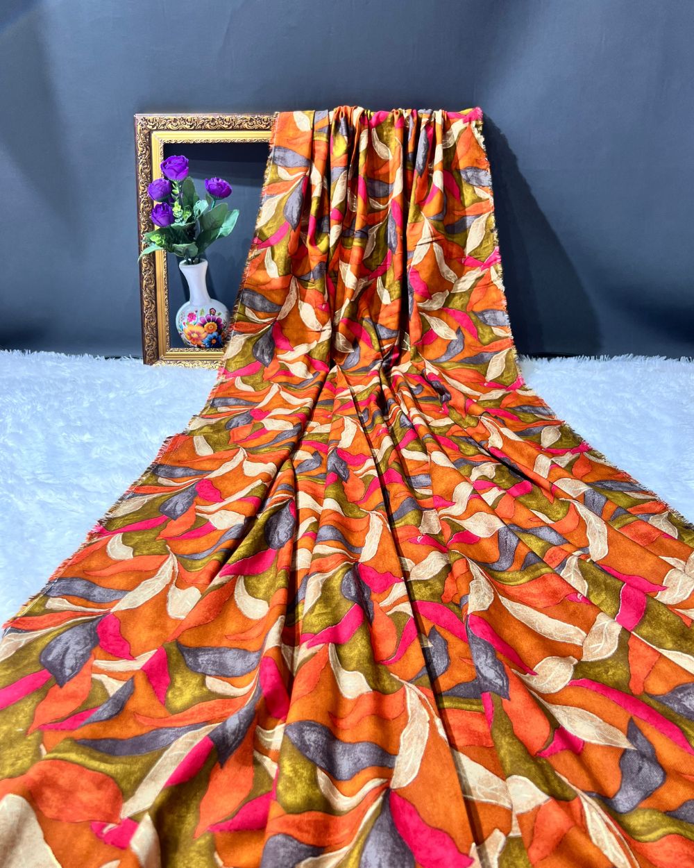 Rayon Foil Print Multicolour Colour 44 Inches Width