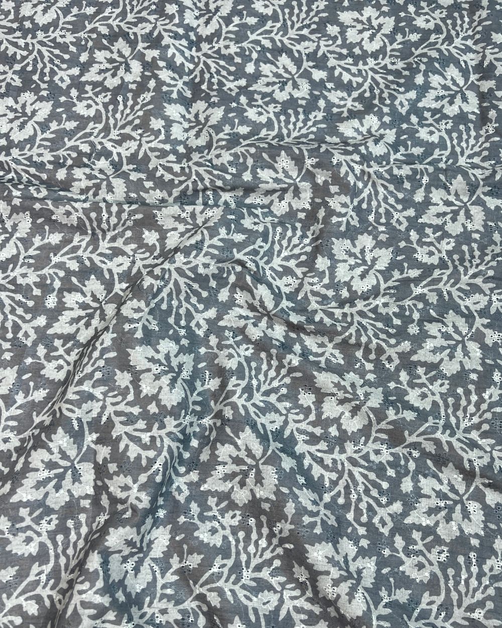 Printed Hakoba Cotton Grey Colour 46 Inches Width