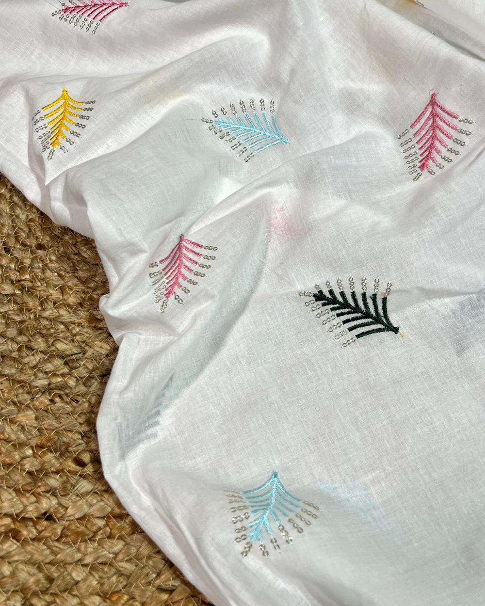 Cotton Work White Colour 44 Inches Width