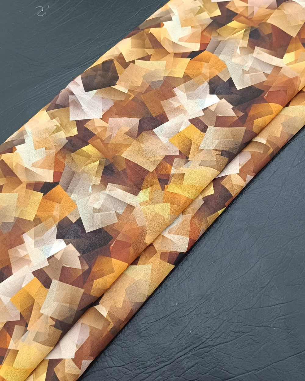 Fox Georgette Digital Print Mustard Yellow Colour 44 Inches Width