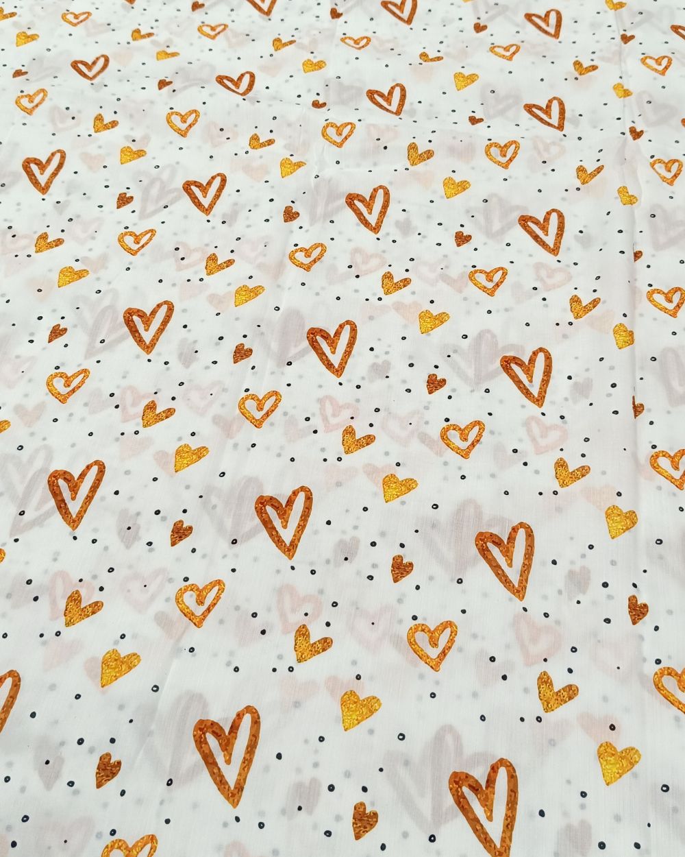 Pure Soft Printed Cotton White Colour 44 Inches Width