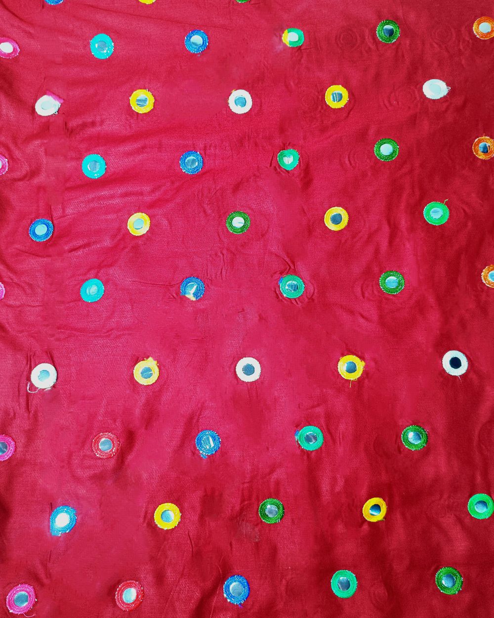 Rayon Abla Work Maroon Colour 44 inches width