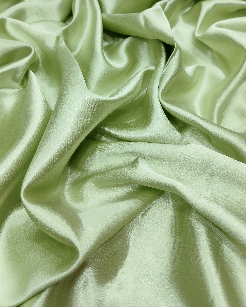 Plain German-Satin Light Olive Green Colour 44 Inches Width