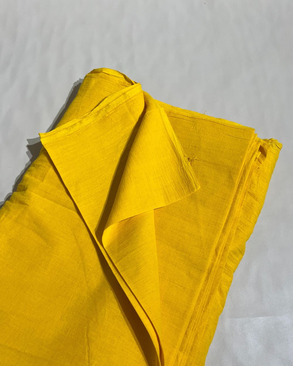 Plain Kora Cotton Turmeric Yellow Colour 42 Inches Width