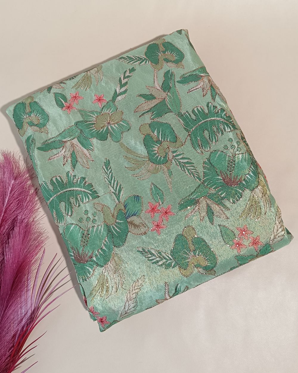 Cosmos Work Seafoam Green Colour 42 Inches Width