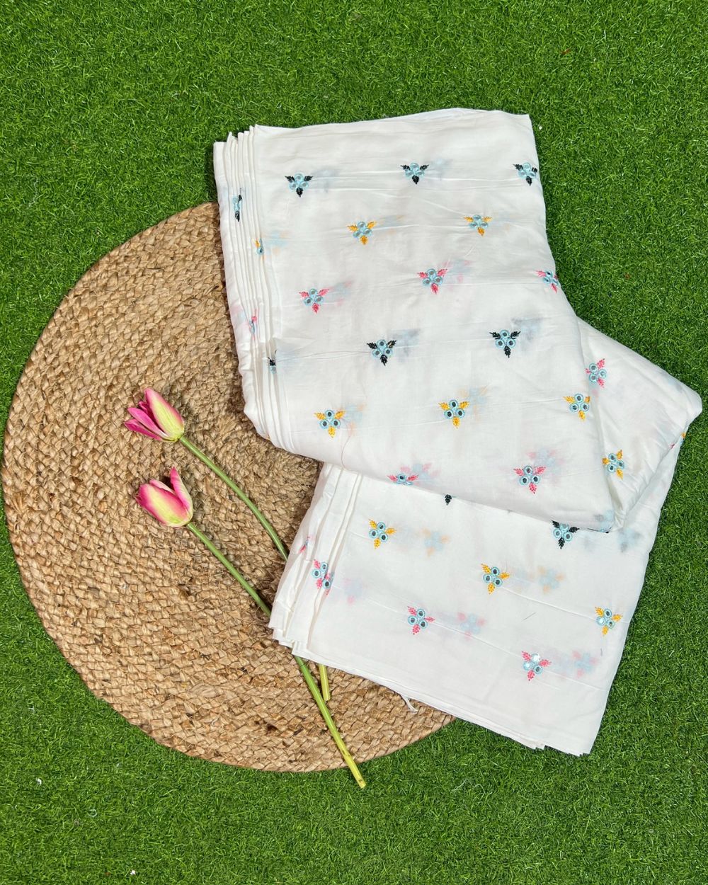 Cotton Work White Colour 44 Inches Width
