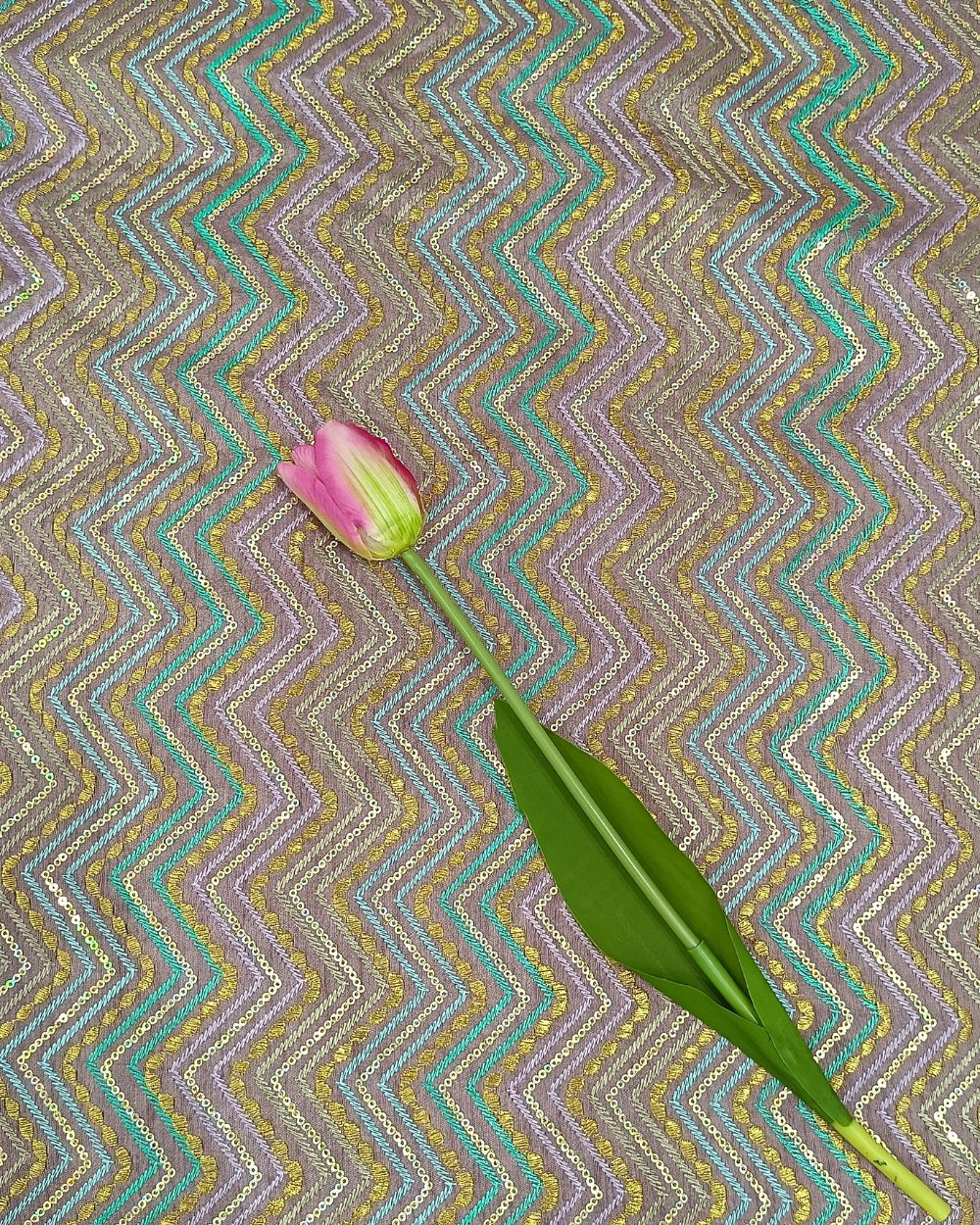 Raw Silk Work Onion Pink Colour 43 Inches Width