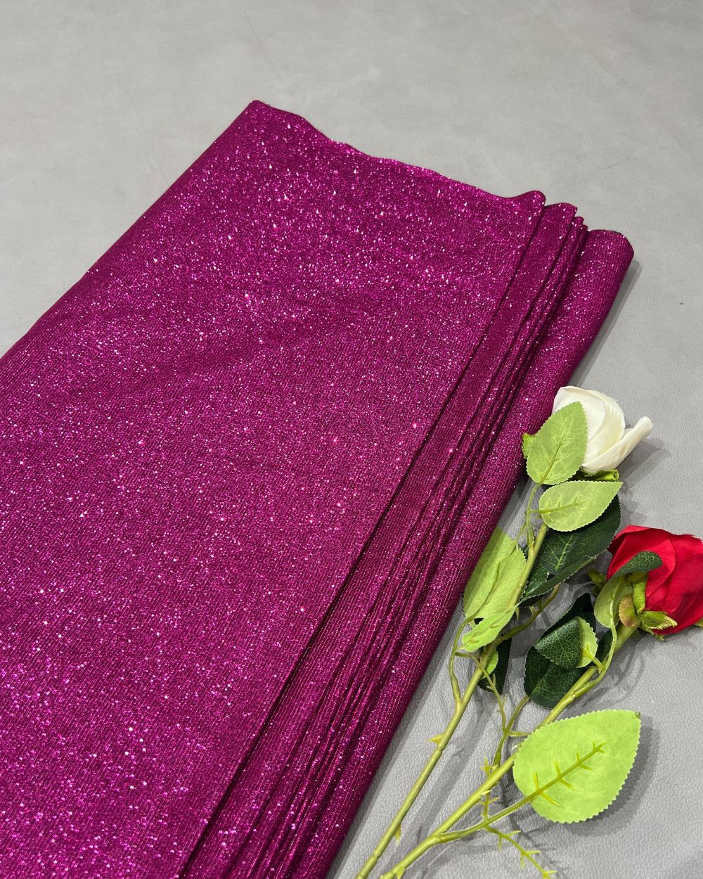 Imported Sparkle Dark Pink Colour 55 Inches Width
