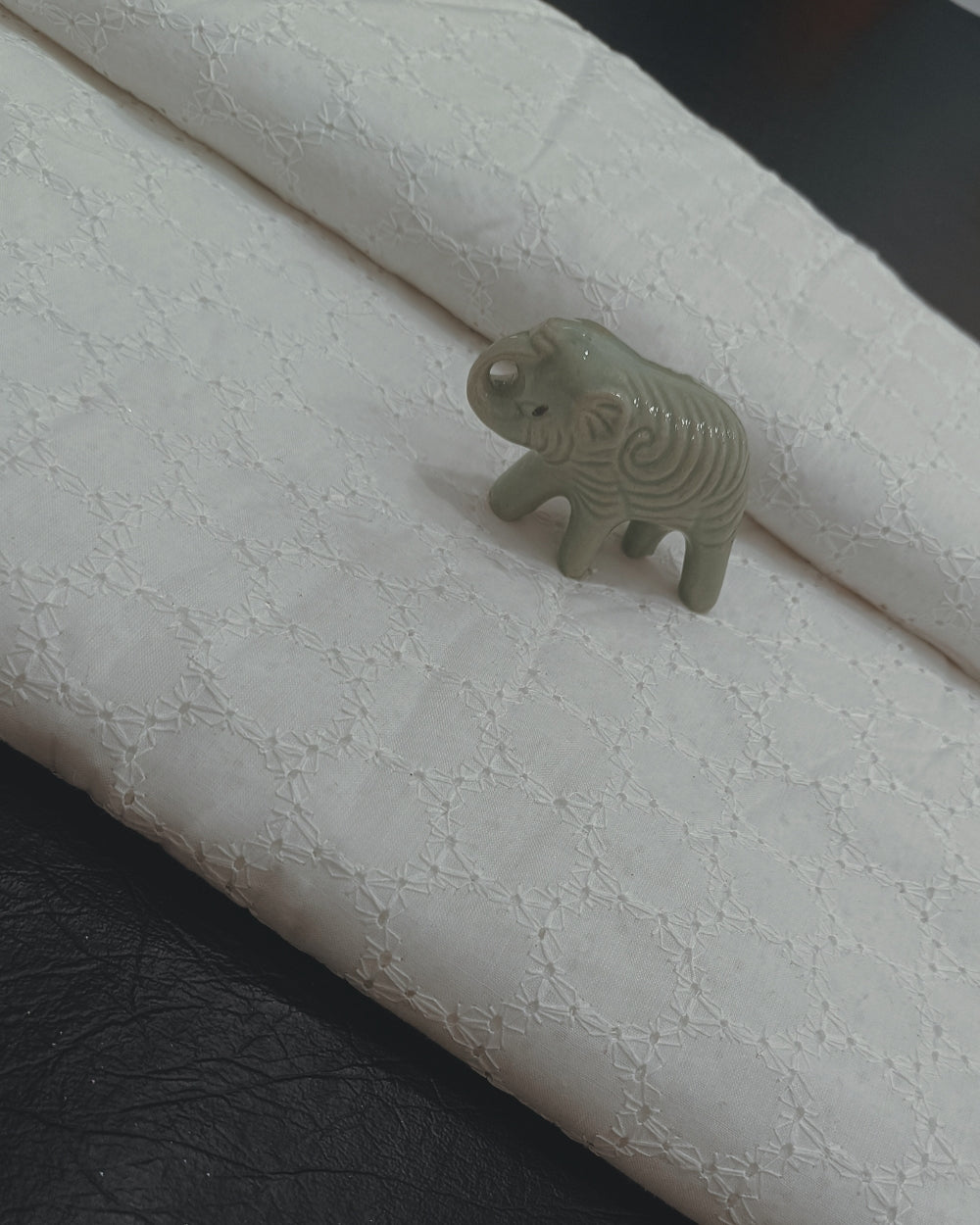 Hakoba Cotton Work White Colour 42 Inches Width