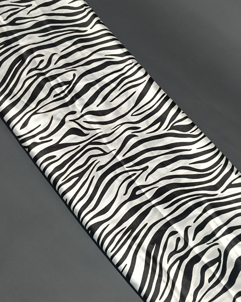 Printed Satin Black & White Colour 44 Inches Width