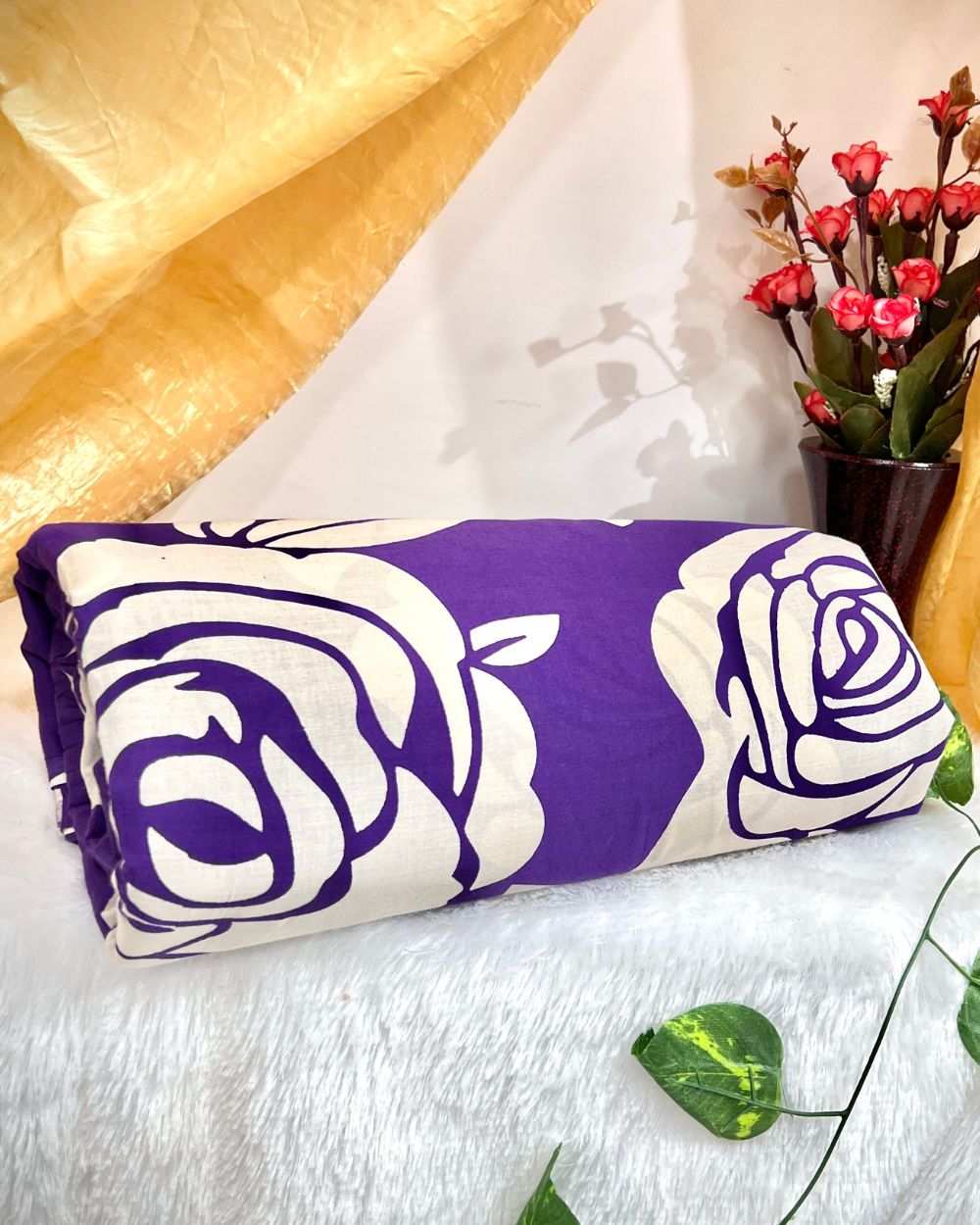 Printed Cotton Purple Colour 42 Inches Width